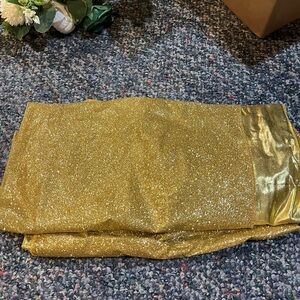 Gold Glitter satin Table Runner - Sparkling Event Decor